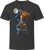 Finnish Spitz Dog Howling At the Moon T Shirt