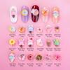 10/100Pcs New Cartoon Nail Accessories Summer 3D Cute Ice Cream Doughnuts Resin Wearing Nail Decorations Birthday Gift