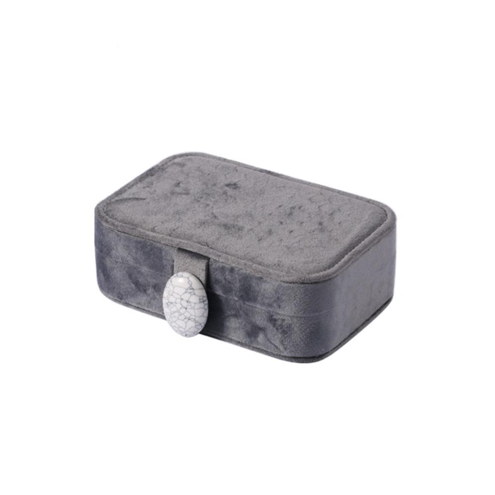 Exquisite Velvet Jewelry Box Stone Jewelry Organizer Case Portable Travel Jewelry Box  Travel Use