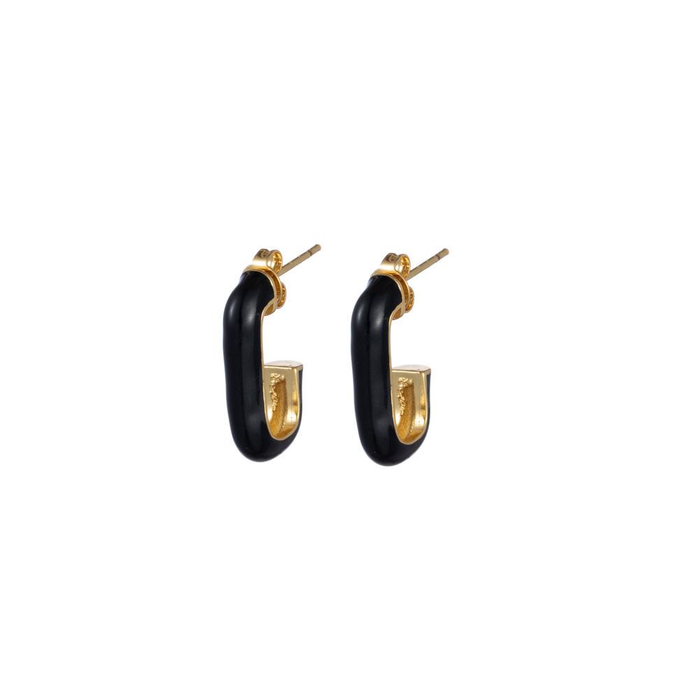 

Jshaped Contemporary Womens Earrings With Sleek Geometric Design And Colors чорний
