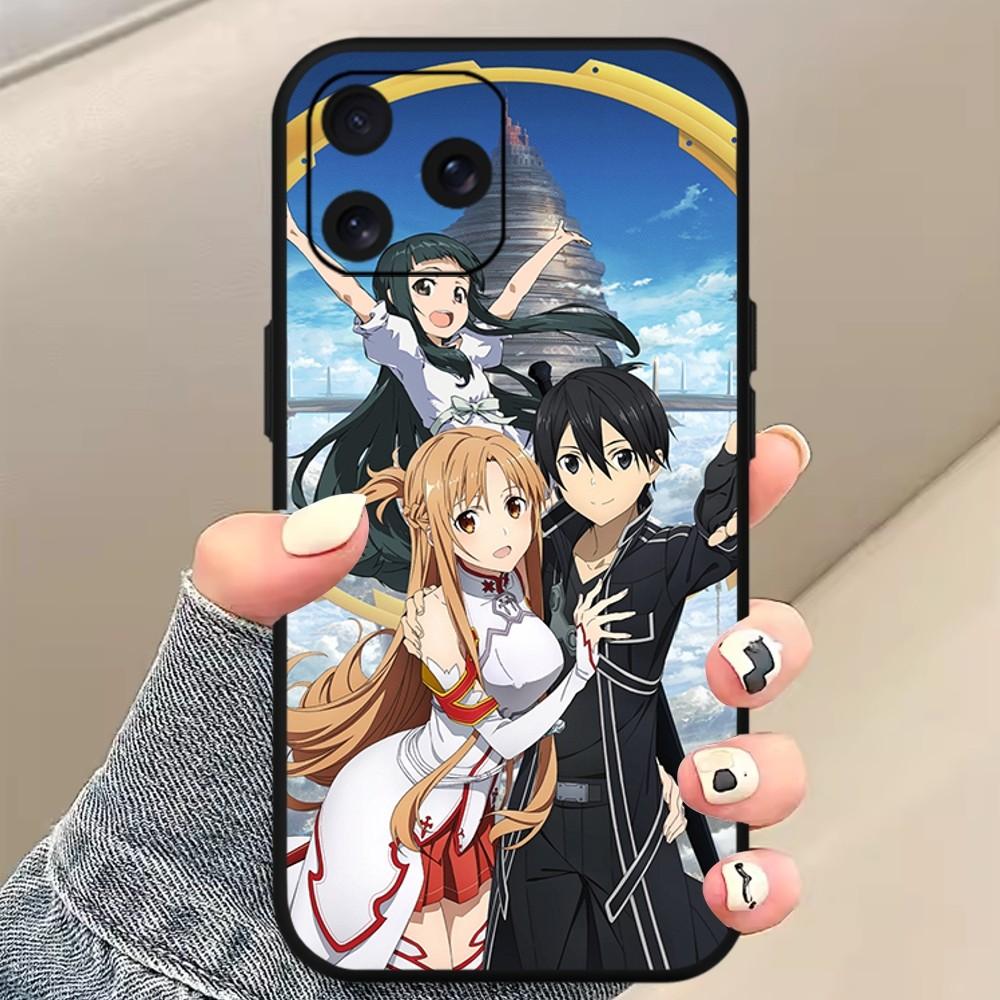 Bilibili Schwert Art Online Anime Telefon Fall Für Xiaomi 10 12 Poco M3 X3 Nfc Redmi 10 11S Lite Ultra 4G 5G Schwarz Weiche Shelll