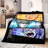 One Punch Man Trendy 2D Print Flannel Blanket, Cartoon Theme for Home Decor, All-season Bed Travel Blanket_LIAN