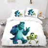 Sada povlečení Monstra s.r.o. Mike Wazowski Sulley Povlak na peřinu s povlaky na polštáře Roztomilý kreslený povlak na přikrývku pro dekoraci ložnice