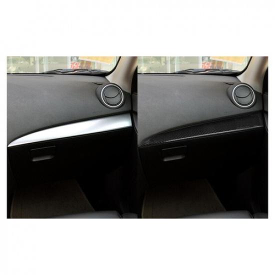 2pcs Carbon Fiber Car Interior Front Dashboard Cover For Mazda 3 2010-2013