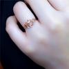 Purple Gold Hollow Ring, Unique Personality And Temperament, Hollow Live-Plated Rose Gold Ring.