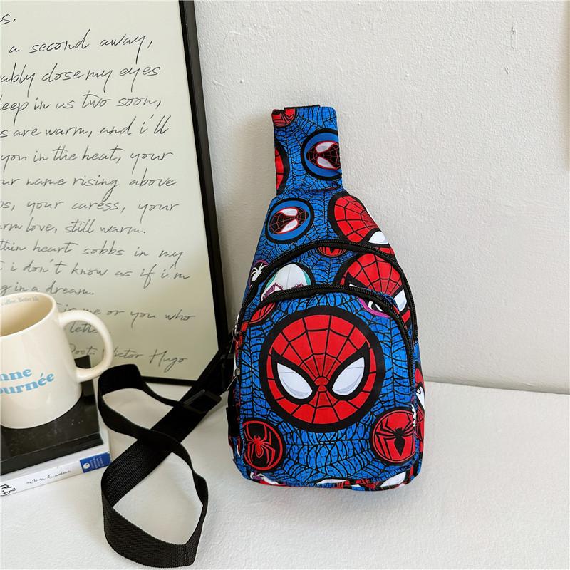 Spiderman Cartoon Kids Nylon Casual Shoulder Bag With Fun Pattern Children For