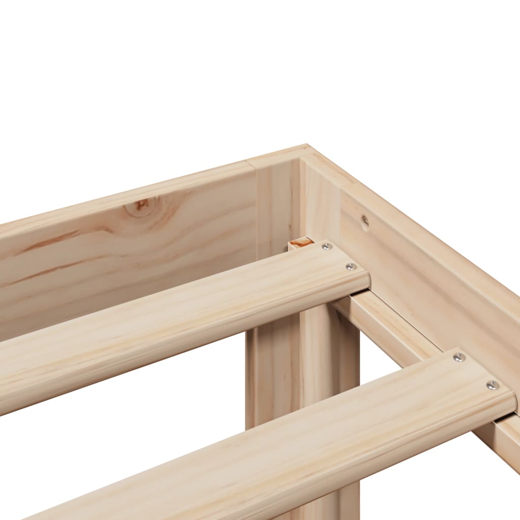 Bed Frame with Headboard without Mattress 200 x 200 cm