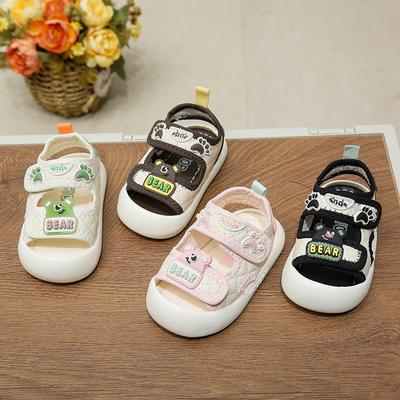 Sapatos de Caminhada para Bebê Biqueira Reforçada Confortáveis para Crianças Pequenas Sapatos de Praia para Crianças Sola Macia Novo Verão 2025 Sapatos Casuais para Meninos e Meninas Antiderrapante