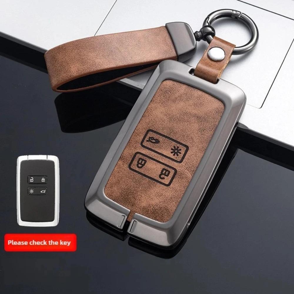 Skórzany pokrowiec na kluczyk samochodowy dla Renault Austral Kadjar Clio Megane Captur Arrana Kolaos Zoe Scenic Dacia Sandero Duster Logan Jogger
