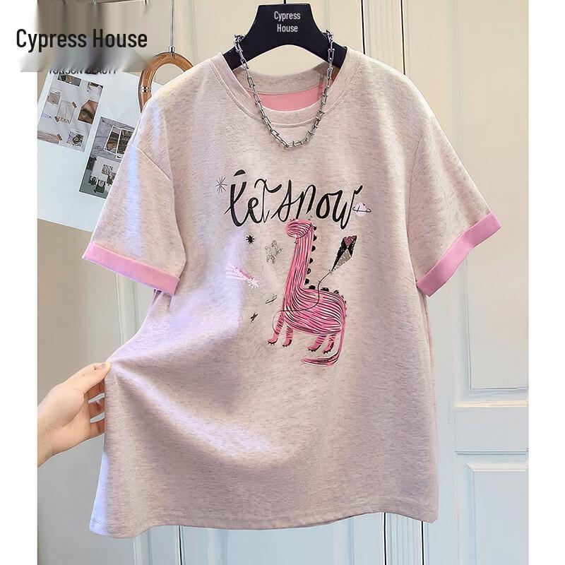 Sibaishe Women s Fashion Round Neck T-Shirt L