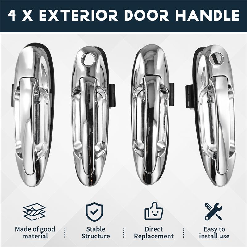 A58X-Front Rear Left&Right Exterior Door Handle For Toyota Land Cruiser LC100 4500 4700 1998-2007 Lexus LX470 69220-60061
