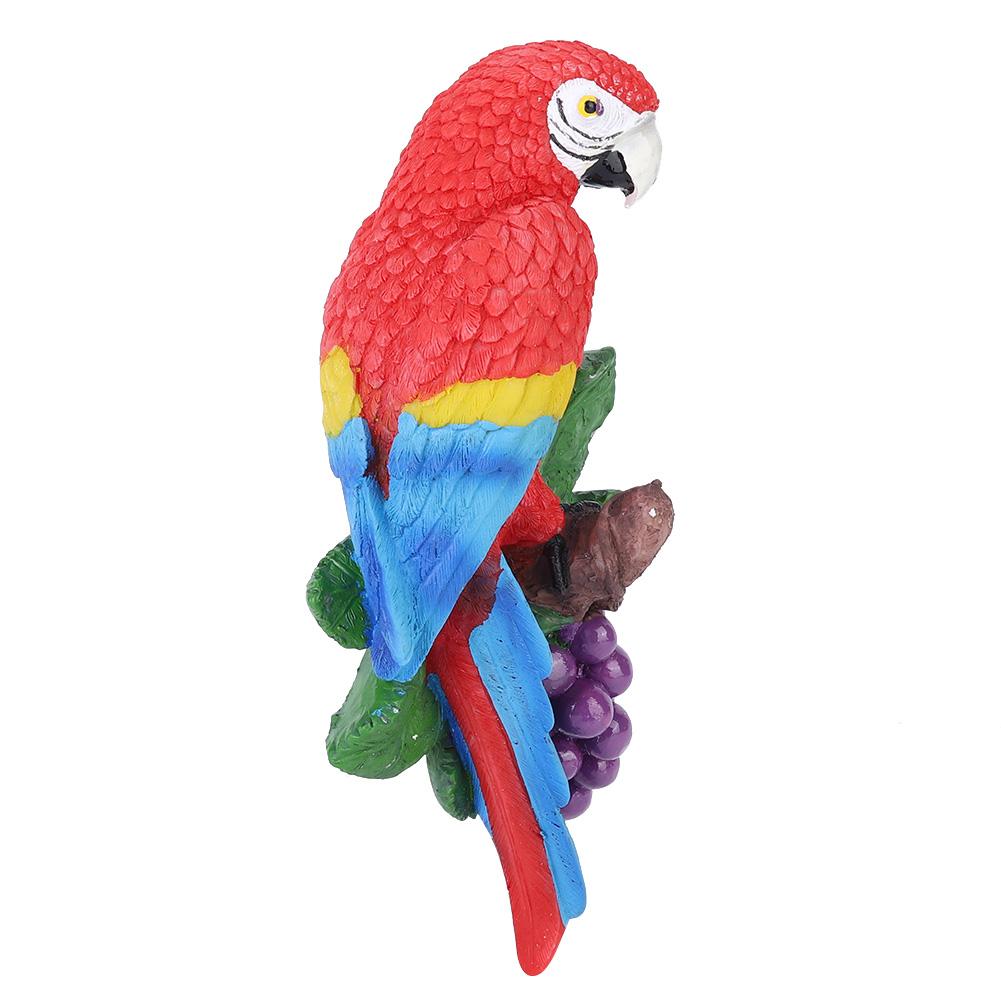 Wall Mounted Simulation Parrot Decor Hanging Hook Resin Craft Home Decoration Ornament