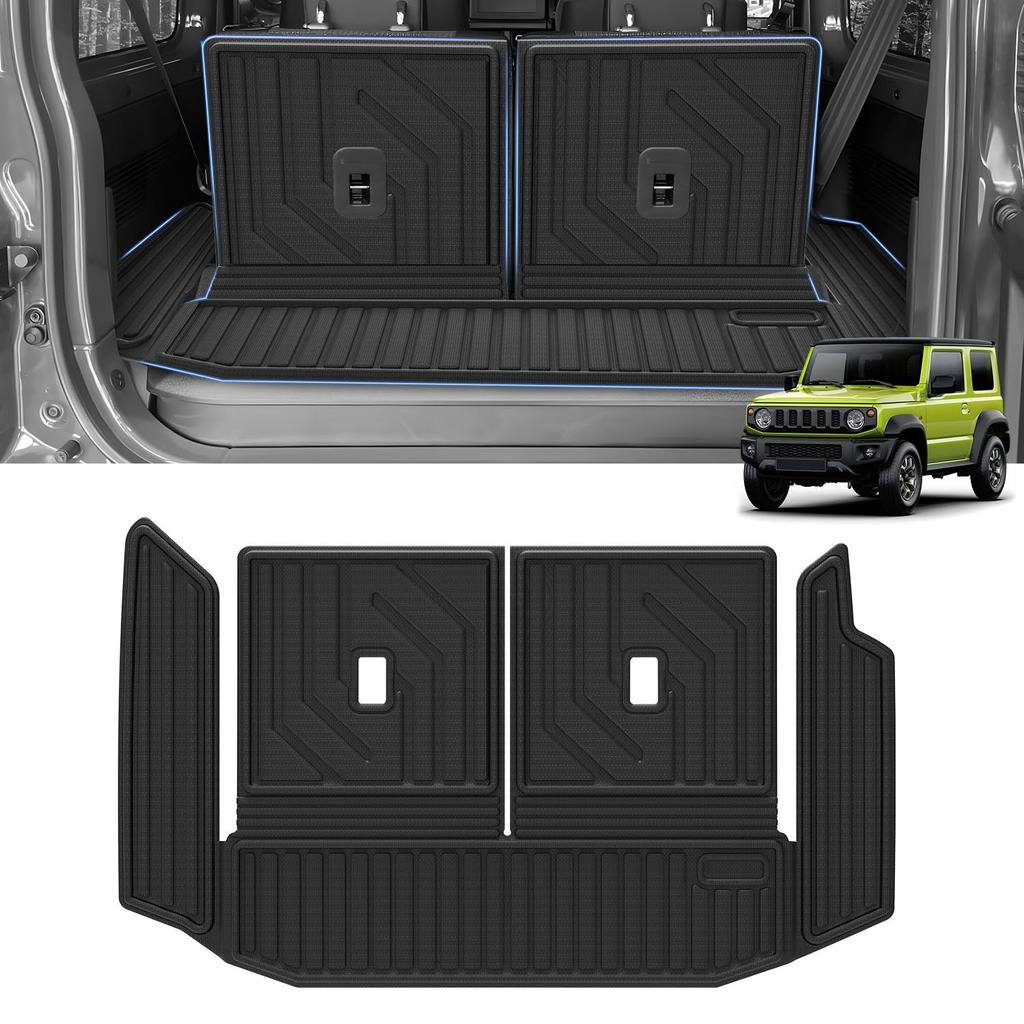 CARVANTA Luggage Back Cover for Suzuki Jimny 2018 3D Molded TPE Trunk Luggage Cargo High Stain Custom Interior Protective Easy Set JB64W/JB74W (July -