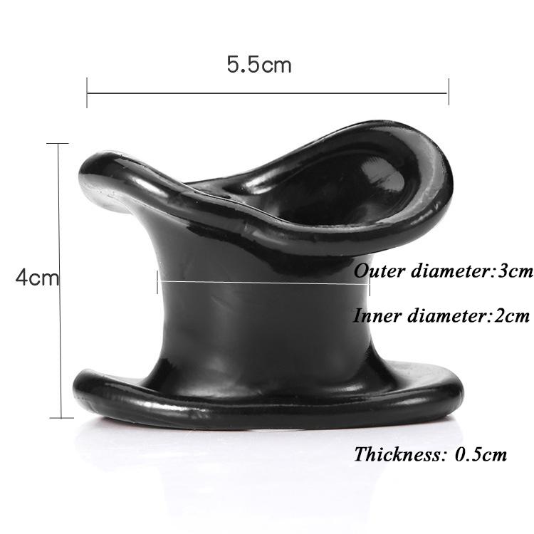 Civière de boule en Silicone pour homme, civière de Scrotum, testicule, BDSM, manchon de retardement, anneaux de pénis
