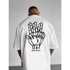Men's Round Neck American Street Letter Loose T-shirt, Suitable for Summer Casual