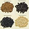 Perles en Bois d'Érable à Grand Trou 10MM Faites à la Main - Perles Baril aux Tons Bruns pour Bijoux DIY