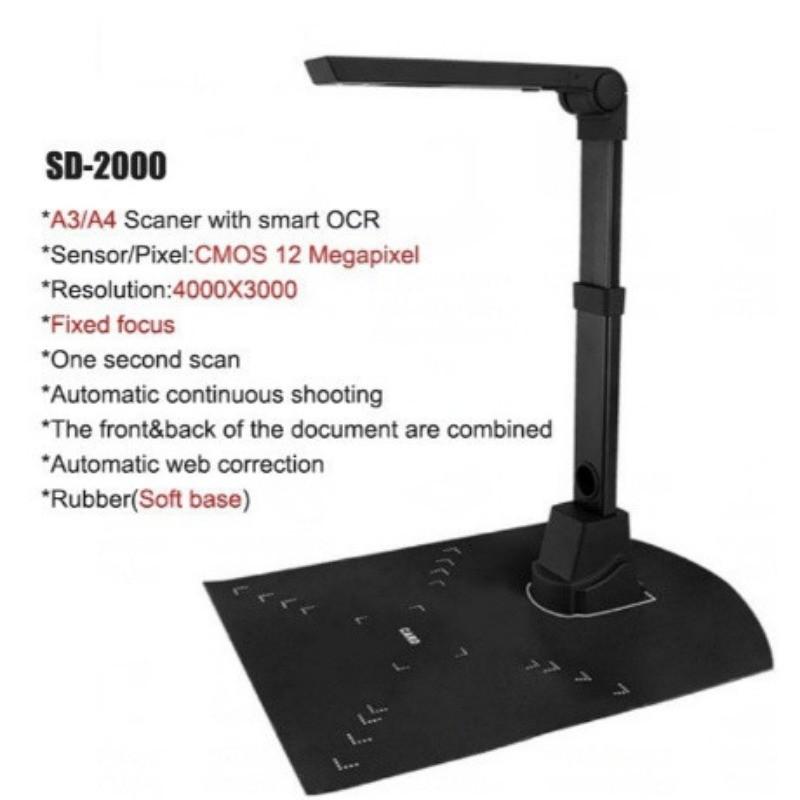 12 Million Office Contract Scanner HD Pixels Document Certificate Scaner A3 Photo Teaching Book Intelligent Scanner