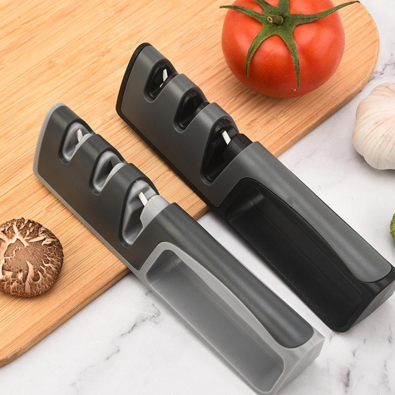 Professional Knife Sharpener Quick Edge Sharpening 3 in-1Fine & Coarse Grinding Kitchen Knife Scissor Sharpener Kitchen Supplies