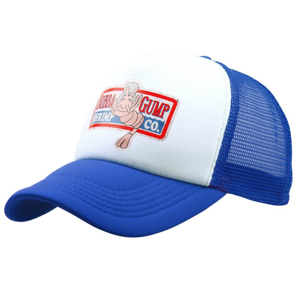 New Bill Curved Bubba Gump Shrimp Hat Red Cap Forrest Gump Halloween Costume