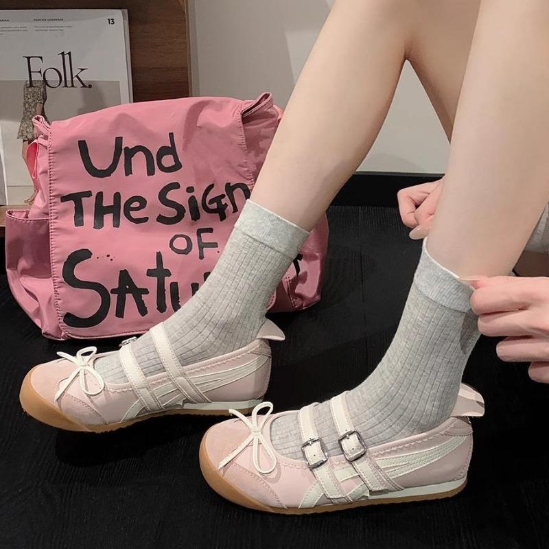 Fashion Women Flats Bow Ballet Dance Mary Jane Shoes Summer Autumn Girls Sandals Fashion New Dress Designer Casual Shallow Footwear