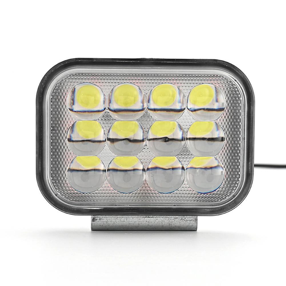 1x Motorcycle E-Bike LED Headlight 15W Square Projector Headlamp 12leds High/Low Beam 4-Color Lighting Night Safety Light 12-85V