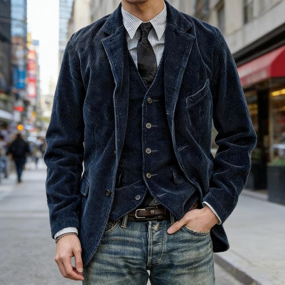 2024 Herren Corduroy Freizeit Anzugjacke für Europa & Amerika