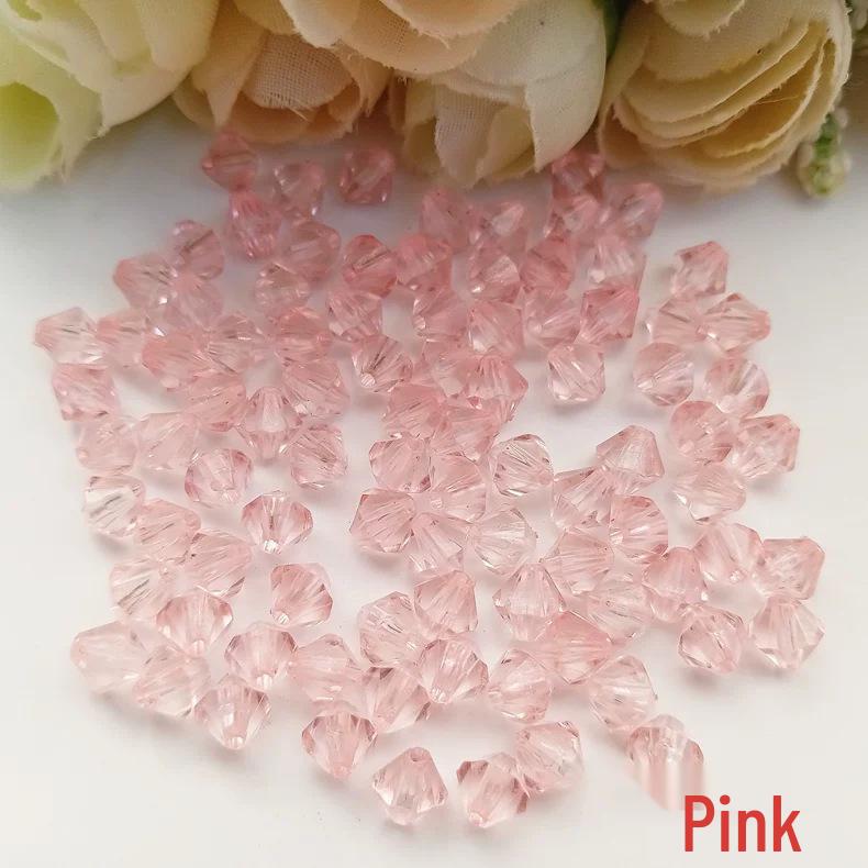 DIY Jewelry Accessories: 6mm Transparent Acrylic Rhombus Beads for Door Curtains