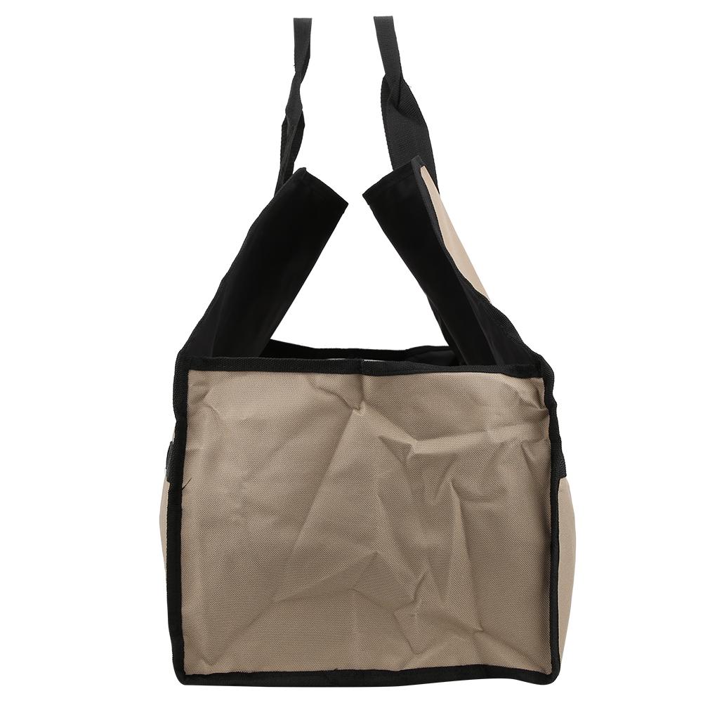 Oxford Fabric Firewood Carrier Bag Large Capacity Wood Charcoal Storage Transport Tote HandbagKhaki