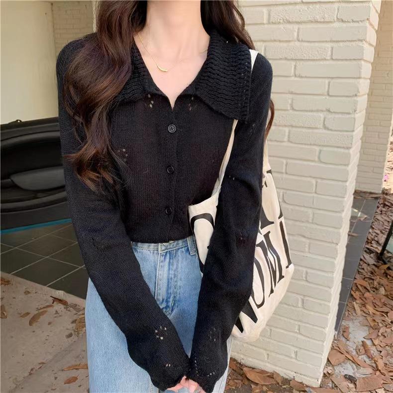 2023 Versatile Women's Loose Knit Long Sleeve Cardigan Sweater