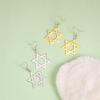 Dawapara Star of David Earrings Drop Dangle Hoop Earrings for Women Je Jewelry Hanukkah Gift Stainless Steel
