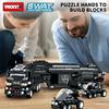 Warma Baustein Kinderspielzeug Swat Junge Patchwork Polizeiauto Militärflugzeugmodell