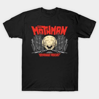 Men Black Print T-shirt The Mothman Noir No-Cut Transfer Paper Print Cotton Tshirt - Men's Summer Cotton Graphic Tee