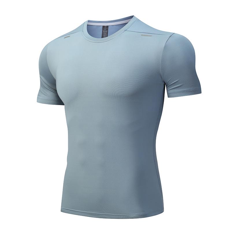 Lulu Men's Quick-Dry Sports T-Shirt - Elastic, Breathable, Large Size, Round Neck, Short Sleeve, Custom Logo.