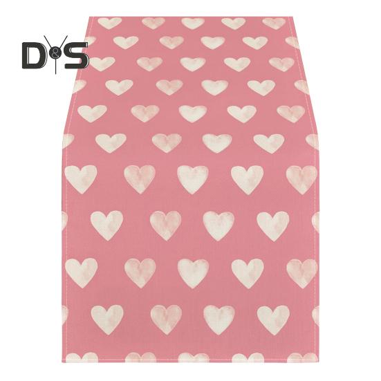 

Дорожка для праздничного стола Heartn Print Утолщенная, термостойкая, 3 размера, простая в уходе, нескользящая, для Дня святого Валентина, для отелей, ресторанов, свадеб, банкетов S розовый