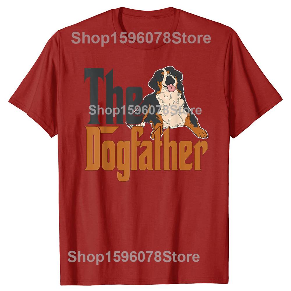 Bernese Mountain Dog Dad Dogfather Daddy Father Tshirts Men Print Tshirt Loose Oversized Streetwear Hip Hop Unisex T Shirt S
