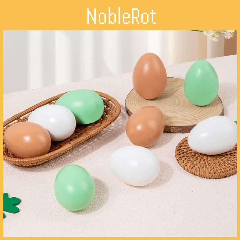 Egg Simulation Wooden Toy Diy Solid Doodle Eggs Decoration Early Gift Education