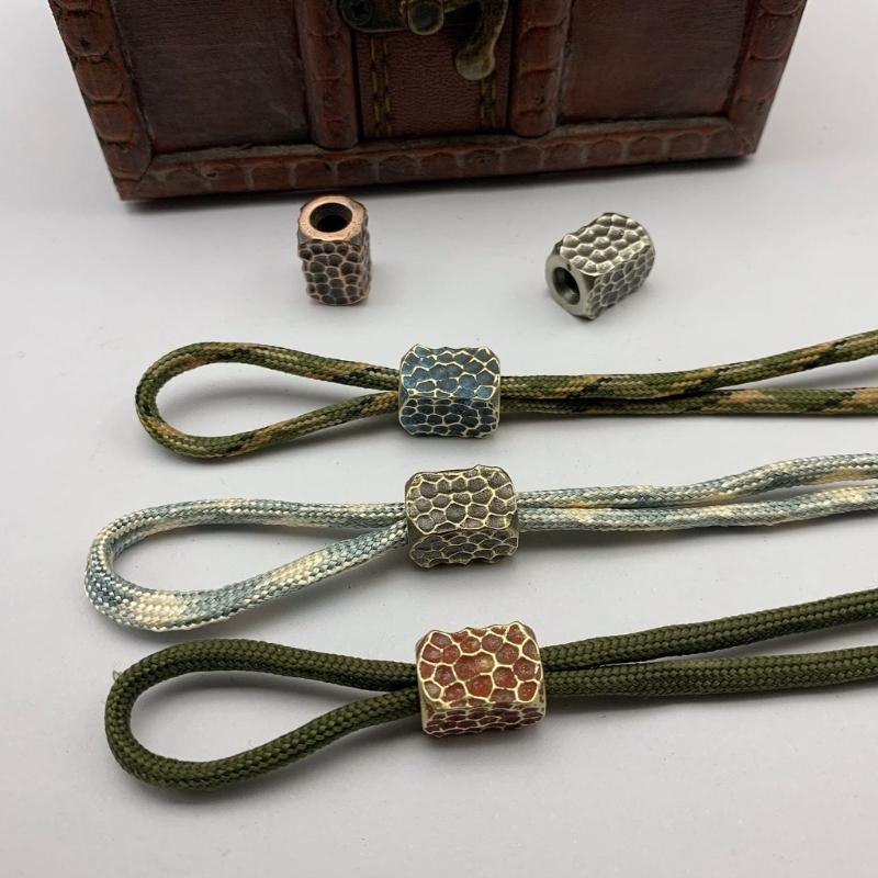 Barrel Paracord Bead Bracelet Keychains Handcraft Pendant DIY Outdoor Accessory