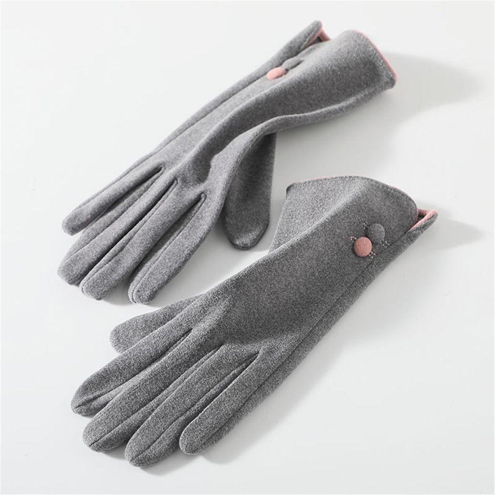 Windproof Cold Proof Warm Gloves Thickened Cycling Driving Gloves Daily Mittens  for Women Girls