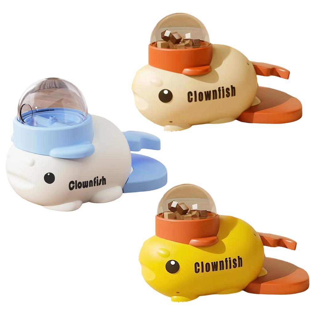 2-in-1 Food Puzzle Slow Feeder Cartoon Fish Design Dog Puzzle Feeder Pet Food Treat Dispenser for Dog Training