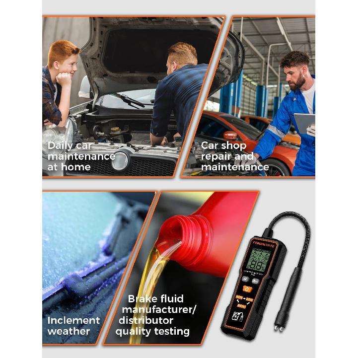 FT01 Automotive Brake Fluid Brake Oil Tester Portable Digital Brake Fluid Tester DOT3/DOT4/DOT5.1 Test With Flexible Probe