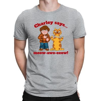Charley Mówi Kreskówki Animowane Lata 80. Retro Vintage Męskie Damskie T-Shirty Top #TA-36