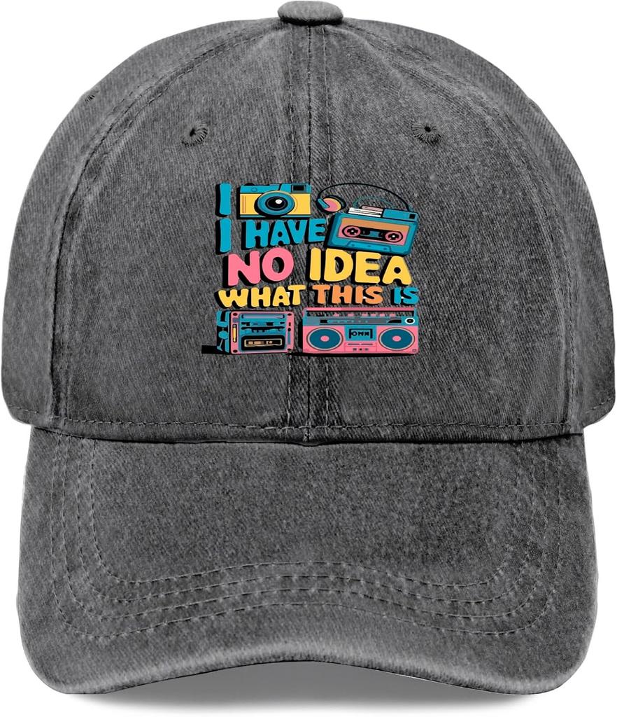 I Have No Idea What This Is 80s Retro Graphic Baseball Cap Adjustable Polyester Casual Sun Hat Unisex