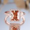 Female Crystal Cute Gold Color Zircon Stone Engagement Ring Luxury Vintage Wedding Jewelry For Women Valentines Day Gift