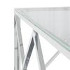 Coffee Table 80 X 80 X 40 Cm Stainless Steel and Glass