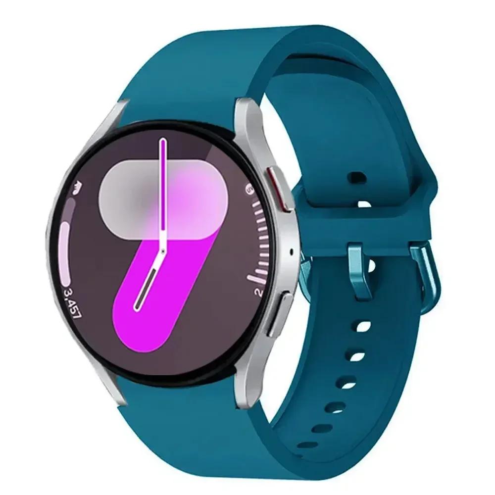 20mm Silicone Strap For Samsung Galaxy Watch 7/6/5/4 44mm 40mm Watchband For Galaxy Watch 6 4 Classic 43mm/47mm 42mm/46mm Band