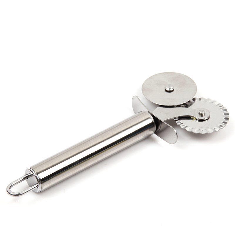 Dvouválcový kráječ na pizzu Kráječ těsta s kulatou plotýnkou Nůž na krajky