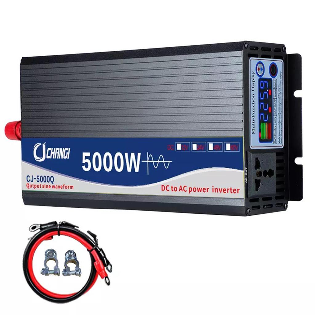 Pure Sine Wave Power Inverter 5000W Converter DC 12V/24V/48V To AC 220V