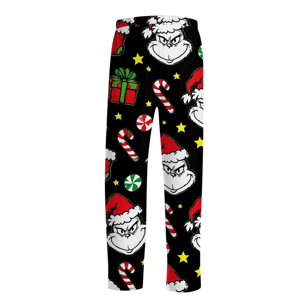 Men's Christmas Print Sleep Pants for Casual Lounging