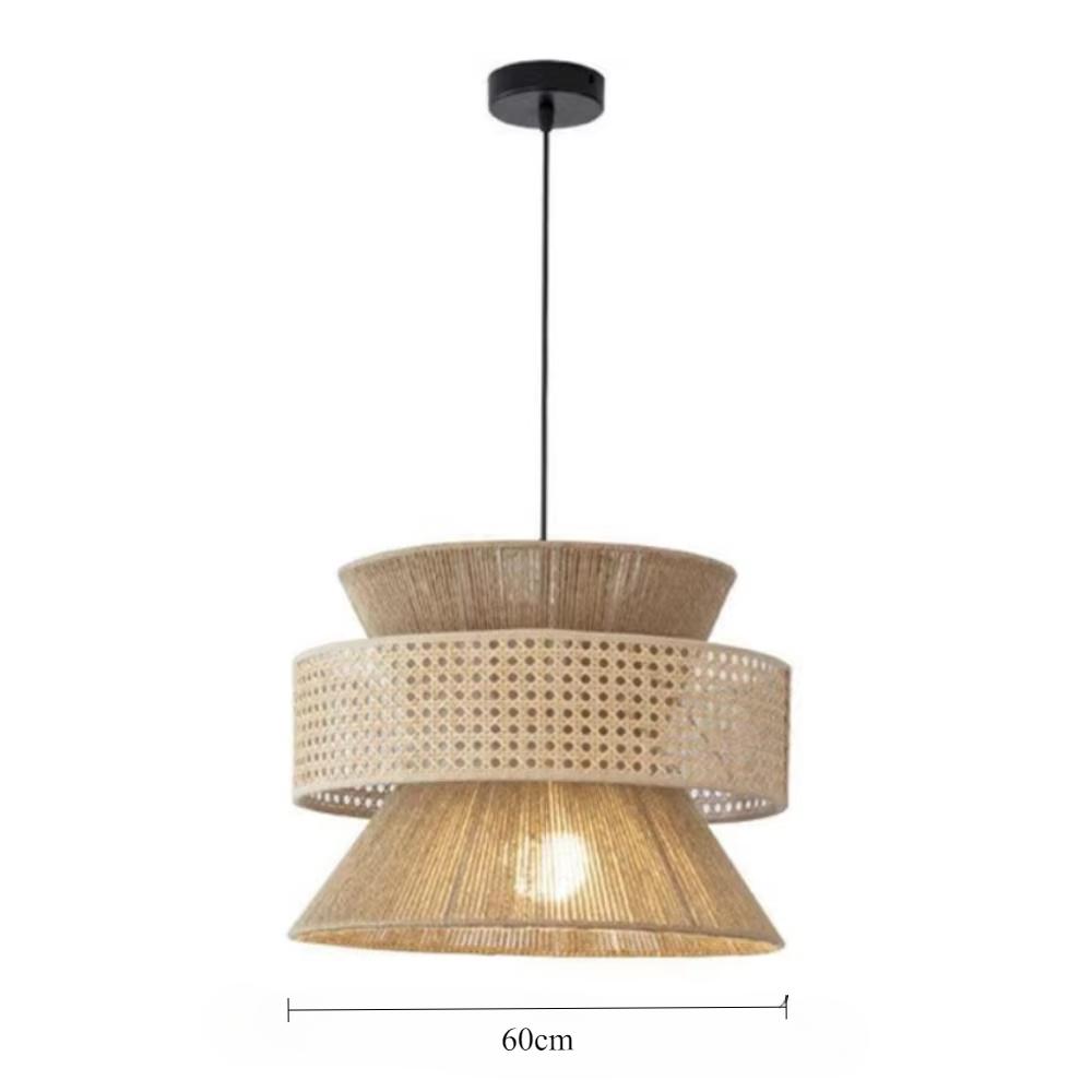 Handmade Natural White Pendant Lamp Rattan Lampshade Lampshade Frames Wholesale Hanging Lamp for Decor Made Eco Friendly Lamp