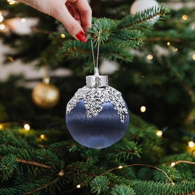 9 Stuks 3.15 Inch Kerstbal Ornamenten Glitter Pailletten Kerst Hangend